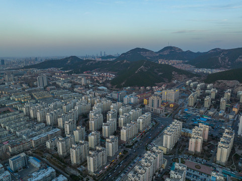 航拍濟(jì)南都市風(fēng)光