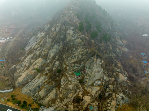 航拍濟(jì)南鵲山