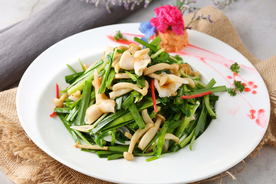韭菜白玉菇鳥貝