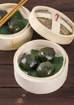 清明節(jié)美食青團(tuán)攝影圖