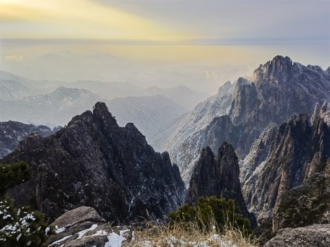 黃山晚霞