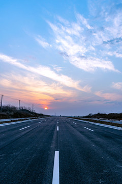 馬路晚霞