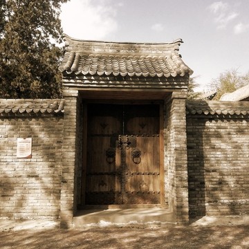 老房子大門(mén)老照片