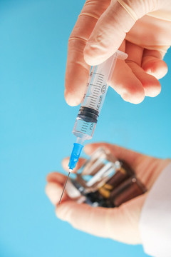 醫(yī)療研究手持注射器疫苗試劑