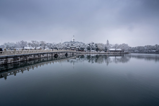 北京北海公園雪景