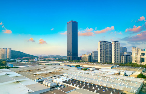 江陰市城市黃昏風(fēng)光