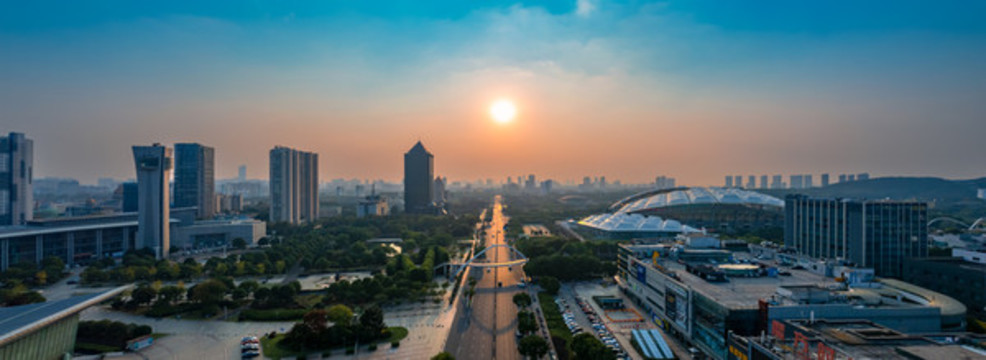 江陰市城市黃昏風(fēng)光
