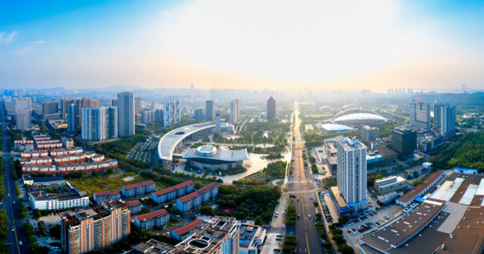 江陰市城市黃昏風(fēng)光
