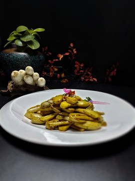 黑椒雞腿菇