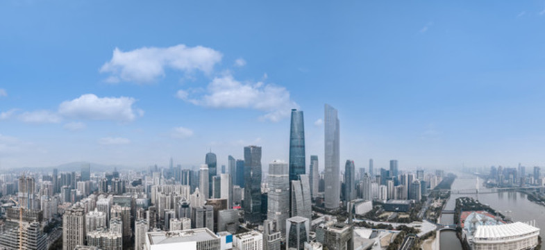 航拍廣州市容市貌