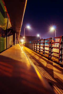 城市夜景街景燈光車流光線