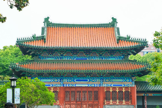 古建筑屋檐中國風(fēng)園林設(shè)計(jì)