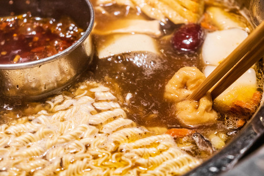 美食攝影麻辣鴛鴦火鍋串串香