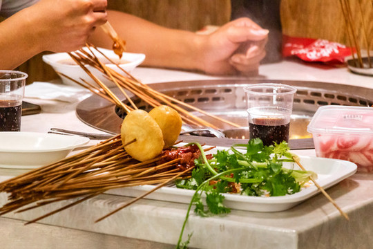 美食攝影麻辣鴛鴦火鍋串串香