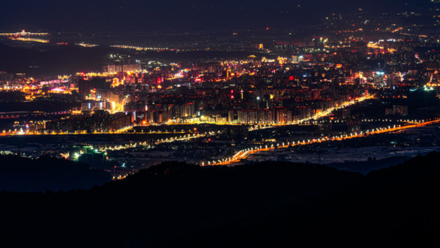 西昌夜景城市夜景