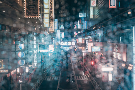食番町廣場街道夜景