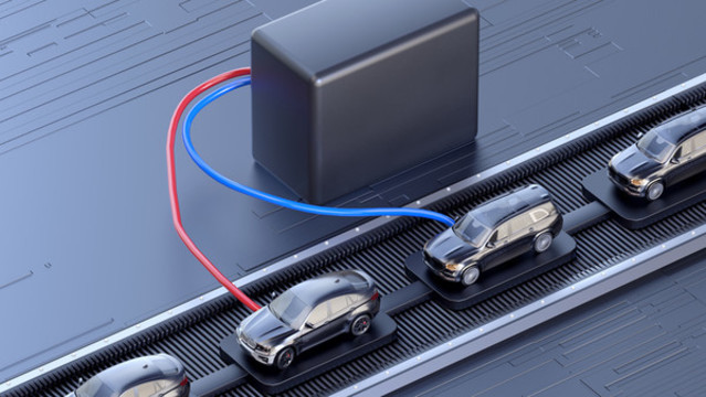 3D渲染新能源電源汽車(chē)充電