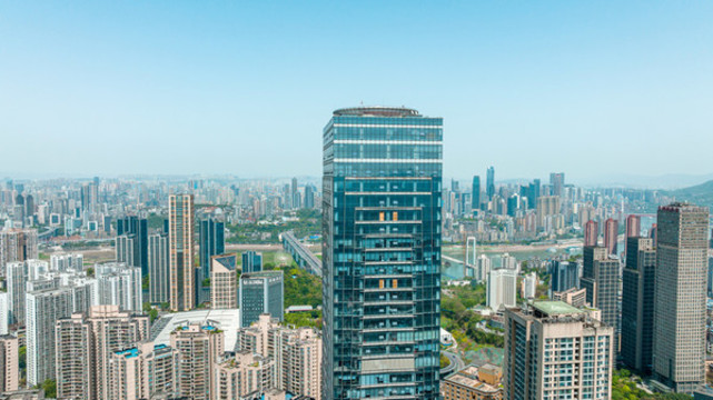 重慶南坪商圈高空航拍圖