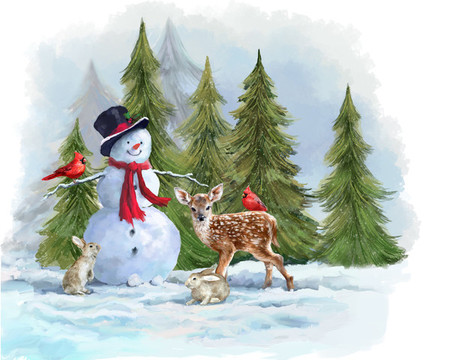 圣誕系列雪人動物