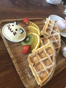 美味的華夫餅下午茶