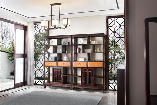 中式實木家具書柜
