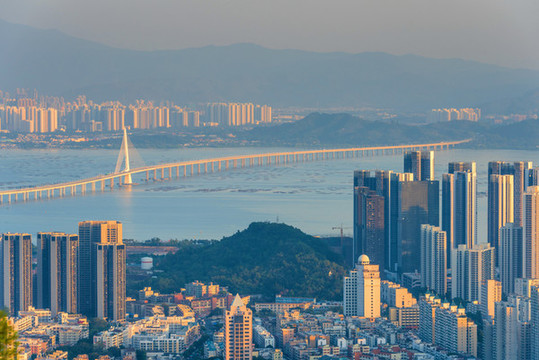 中國廣東深圳灣城市風(fēng)光