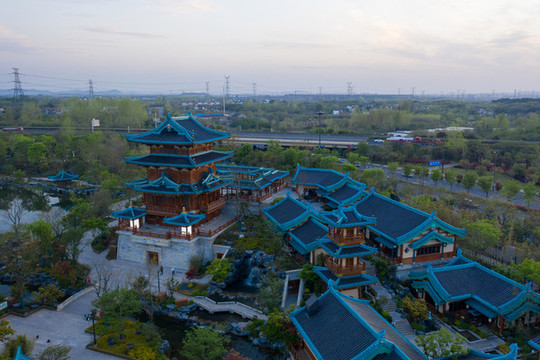 航拍南京金陵小鎮(zhèn)風(fēng)光