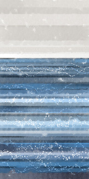 藍(lán)色抽象油畫