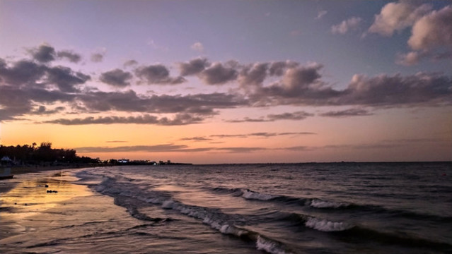 海邊晚霞