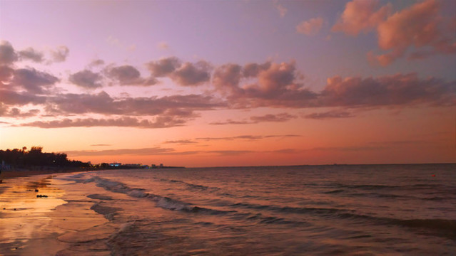 海邊夕陽風(fēng)光