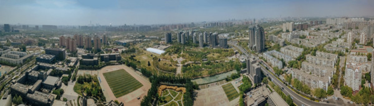 北京中央美術(shù)學(xué)院地標(biāo)航拍