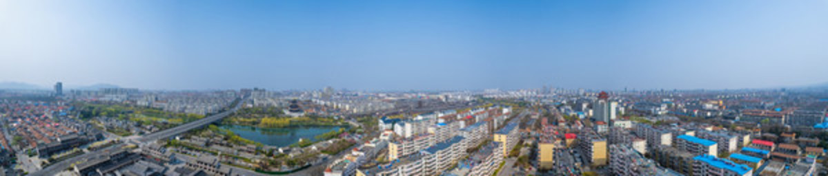 青州古城城市建筑春天風(fēng)光