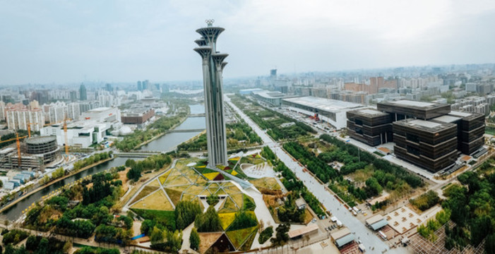 北京奧體中心地標航拍
