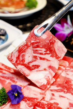 燒烤牛肉特寫