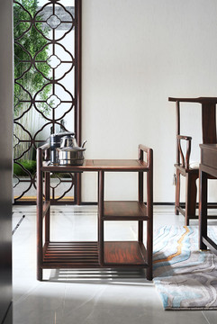中式实木家具茶叶架