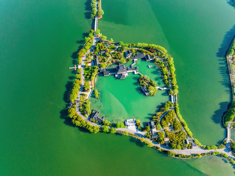 江蘇蘇州石湖景區(qū)航拍
