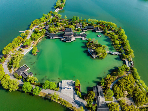 江蘇蘇州石湖景區(qū)航拍