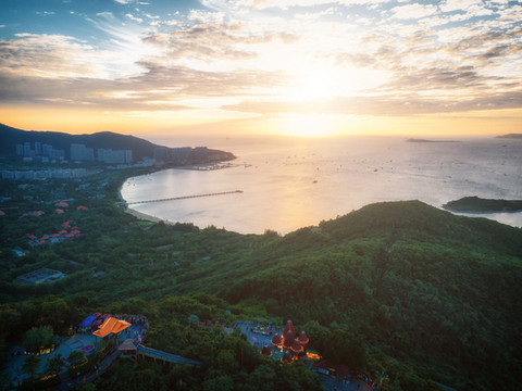 航拍三亞海島海景