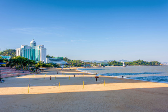 中國廣東珠海情侶路海濱浴場