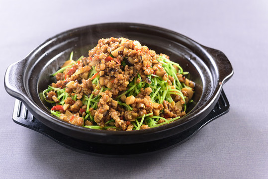 肉醬有機豌豆苗