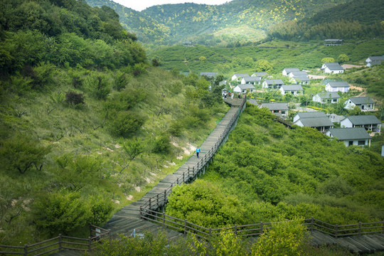 湖州原鄉(xiāng)小鎮(zhèn)棧道觀光木棧道