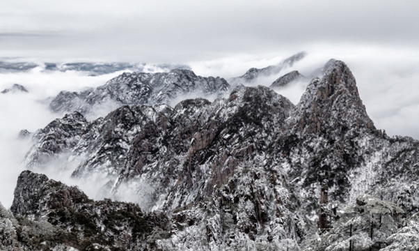 水墨黃山
