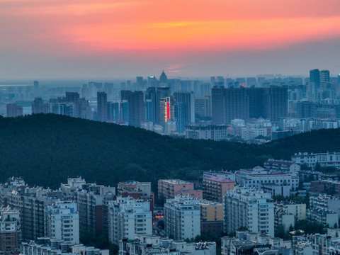 航拍濟南都市風光