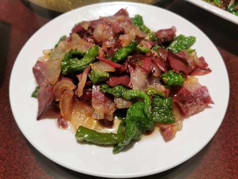 青椒炒火腿