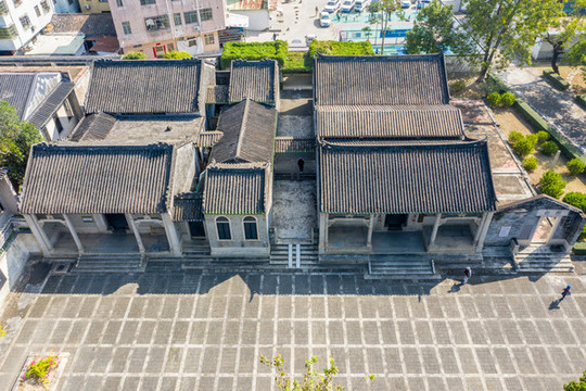 航拍廣東珠海梅溪牌坊旅游區(qū)