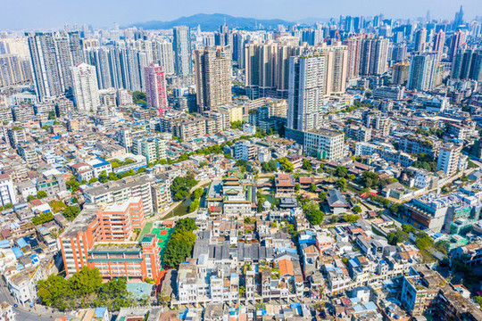 航拍廣州西關(guān)永慶坊歷史街區(qū)
