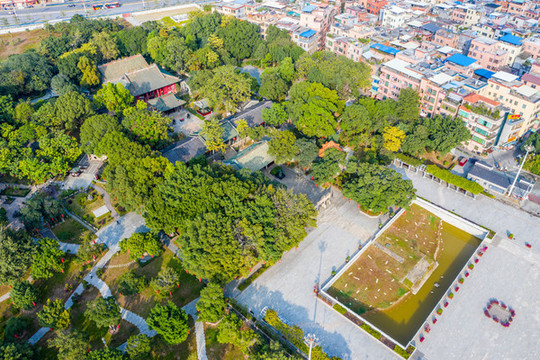 航拍廣東廣州南海神廟