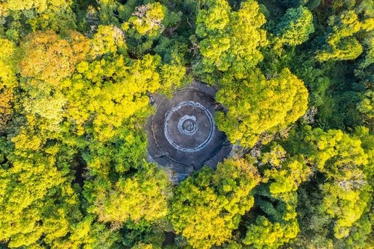 航拍廣州大角山炮臺遺址
