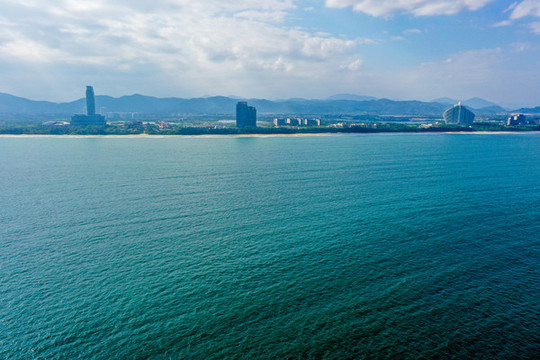 航拍海南三亞蜈支洲島旅游區(qū)