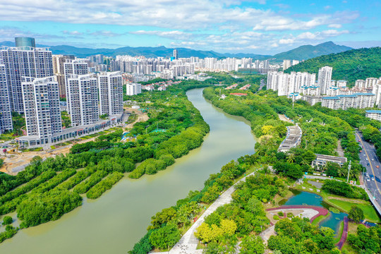 航拍海南三亞豐興隆生態(tài)公園